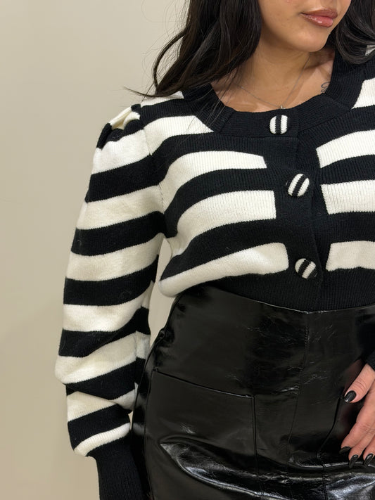 CARDIGAN BLACK & WHITE